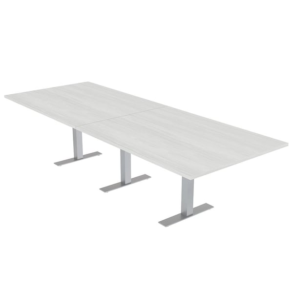 45 in W, 144 in L, 29 in H, Engineered Wood Top, White